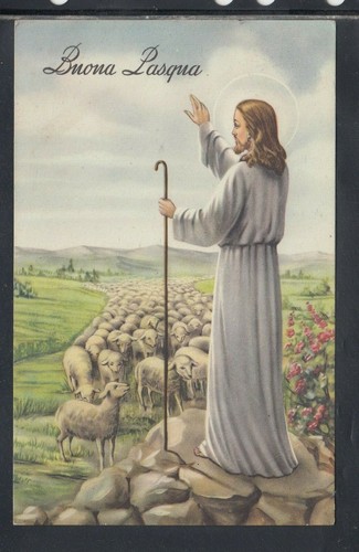 Cartolina buona pasqua gesù - cartolina,