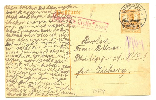Germania 1917 card - germania,