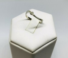 1 anello Solitario a Onda Oro 18kt con Diamante 0,10 kt Diamond Ring wave gold