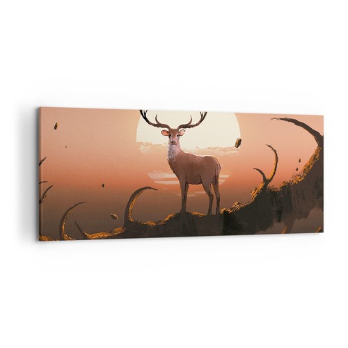 Quadro tela 120x50cm cervo - quadro, su