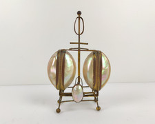 COFANETTO PORTAPROFUMO PALAIS ROYAL MADREPERLA E BRONZO VINTAGE ANTICO XIX SEC.