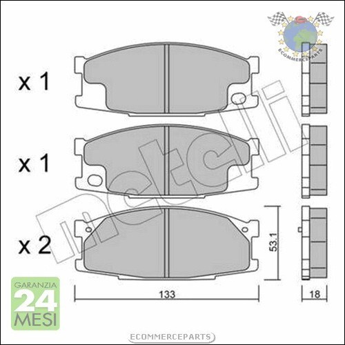 Kit pastiglie freno metelli - kit,