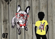 T-Shirt DONNA BULLDOG-TATTOO-VINTAGE-HAPPINESS - Made in Colours