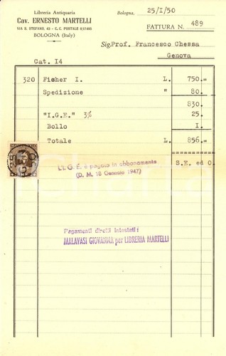 1950 bologna cavaliere - bologna,