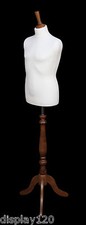 Manichino espositore cucito manichino sartoriale DELUXE BAMBINO 10/12 BIANCO busto ROSA supporto 