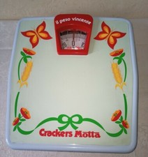 Bilancia pesapersone Crackers Motta gadget pubblicitario, originale anni 80