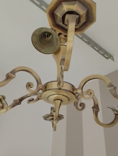 Lampadario ottone vintage - lampadario,
