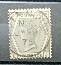 GRAN BRETAGNA 1873 REGINA VITTORIA 6 PENCE TIMBRATO USED (C.K)