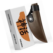 Matsato Coltello da Cucina Fodero in Pelle, Portacoltelli Chef in Acciaio Giapponese Perf...