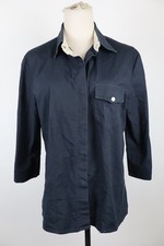 LES COPAINS CAMICIA DONNA COTONE TG. 46 32 WOMAN COTTON SHIRT CASUAL VINTAGE BLU