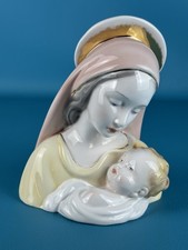 Statua In Ceramica Italiana Anni ‘60 Figura Madonna Con Bambino
