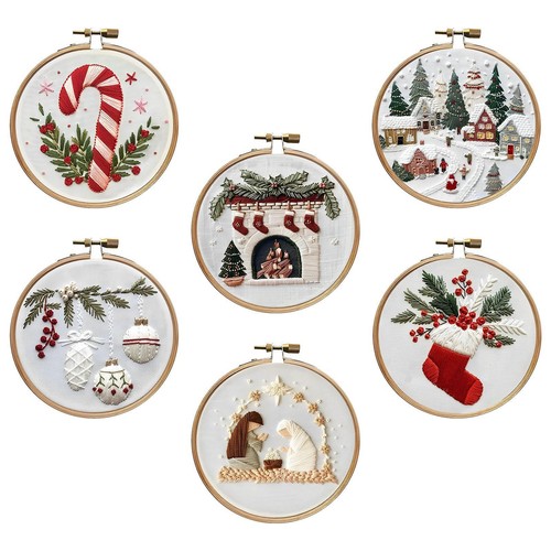 Ricamo natale kit punto - natale, croce