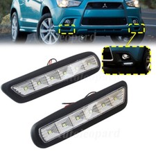 2x White DRL LED Fog Light for