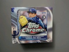 Scatola Jumbo Hobby 2025 Topps Chrome Baseball sigillata in fabbrica - nuova SPEDIZIONE GRATUITA 