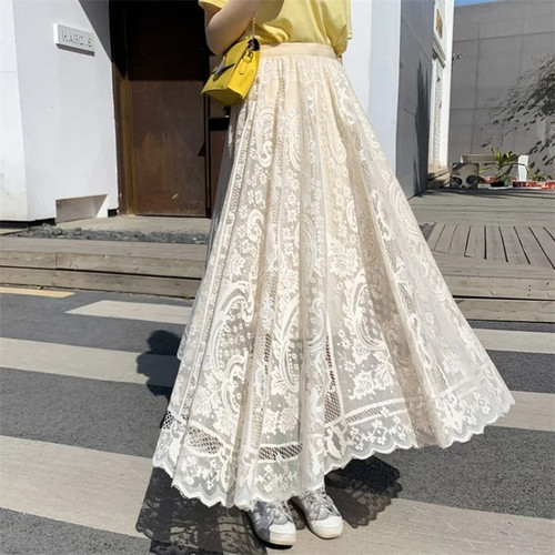 Elegante gonna rete pizzo - elegante,