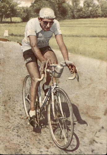 Cartolina vintage ciclista - cartolina,