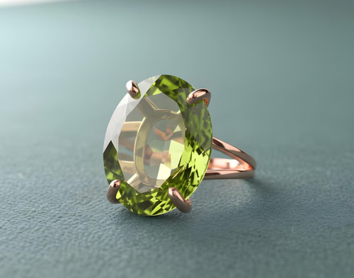 Anello oro rosa con pietra - anello,