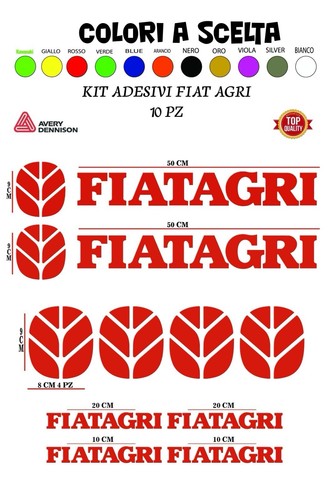 Adesivi fiatagri per trattori - per,