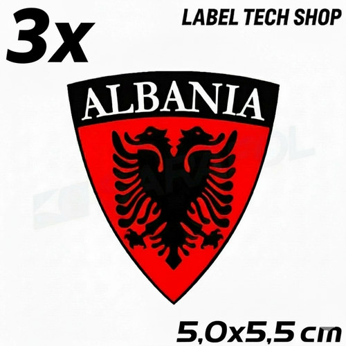 Adesivi stemma albania - adesivi,