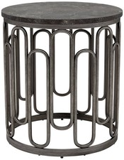 Tavolo rotondo in metallo nero