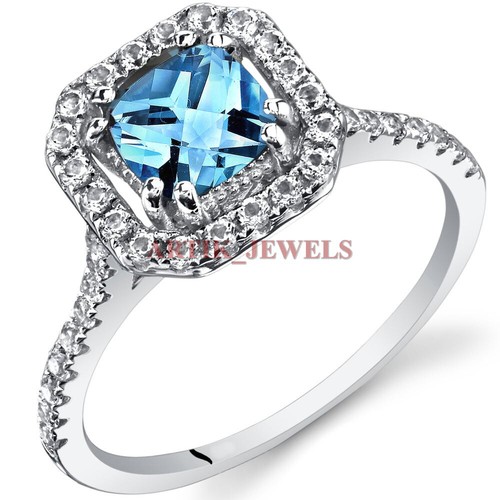 Naturale topazio blu - topazio, 14k