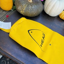 Rara BORSA SCI TESTA vintage giallo fluorescente 87” con cerniera, nuova con etichetta