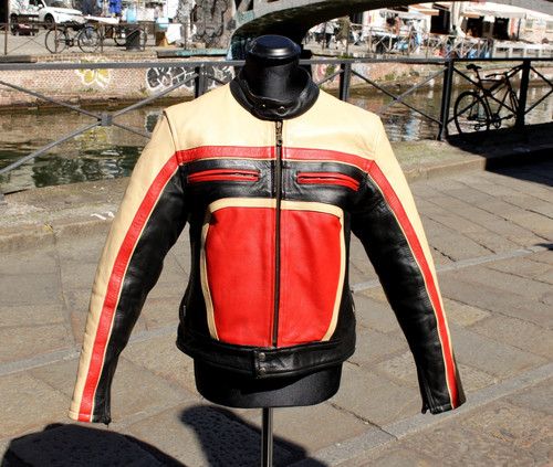 Giubbotto pelle vintage moto - giubbotto,