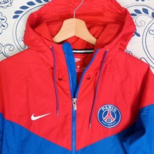 NIKE PARIS SAINT GERMAIN PSG WINDBREAKER JACKET WOMEN'S ZIPPER TGS FODERATO HOOD