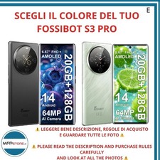 FOSSiBOT S3 Pro Smartphone Android 2025 128GB AMOLED 6,67”+1,09” Verde/Nero