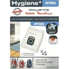 4 SACCHETTI ROWENTA SERIE SILENCE FORCE 4A - COMPACT POWER - X-TREM POWER