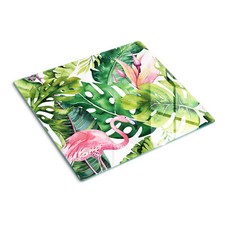 Coperchio da cucina in vetro 60x52cm Piante tropicali Vetro Temperato