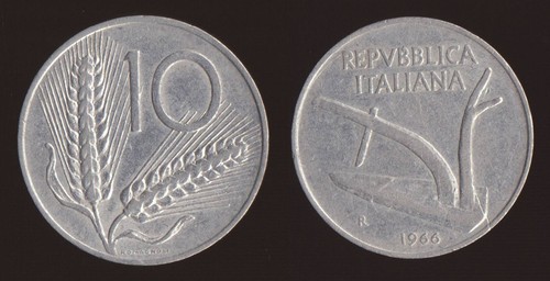 Lire 1966 spighe - spighe, e