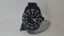 Orologio Locman Stealth 215 Nero Acciaio Silicone Fondo Titanio 300 Metri Watch