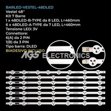 KIT 7 BARRE STRIP LED TV