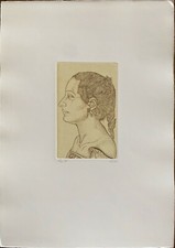 PINI GIULIANO acquaforte anno 1985 ELISA  50x35 firmata numerata 42/90