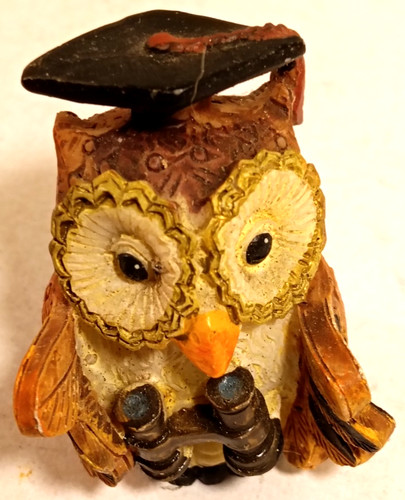 Gufo portafortuna statuetta - gufo,