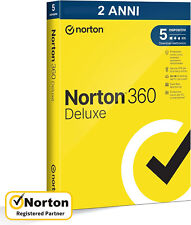 NORTON 360 Deluxe 2025 5 PC 2 anni | Internet Security Antivirus | Senza Abbo IT