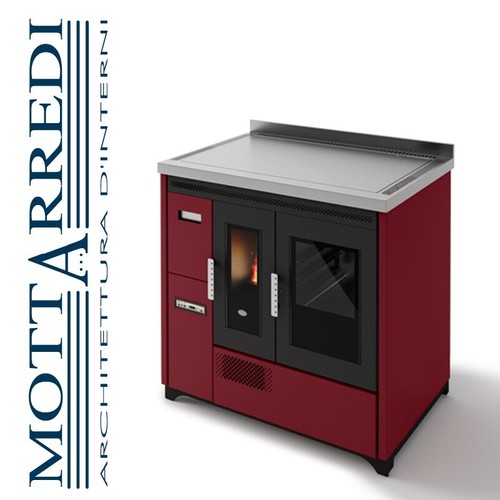 Stufa pellet con forno piano - con,
