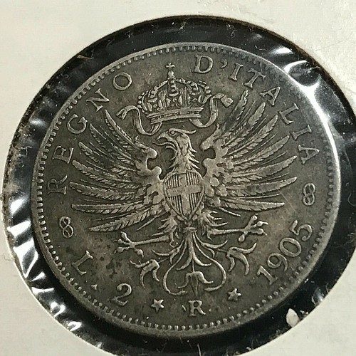 1905 italy silver 2 lira - italy,