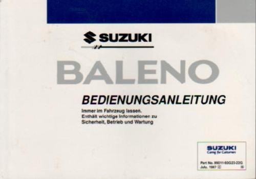Suzuki baleno manuale uso - suzuki, e