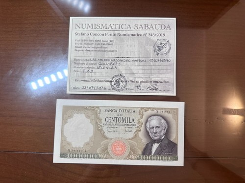 Banconota lire 100000 - banconota,