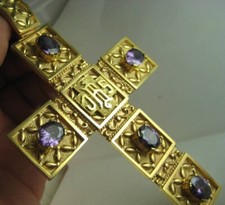 Placcato oro su ottone - Croce