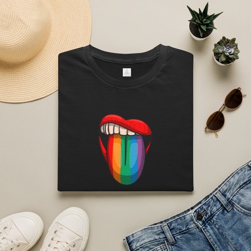 Shirt lingua arcobaleno - lingua, |