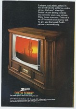 Zenith Color Sentry Qualità Va Prima che Vada Il Nome 1977 Pubblicità Vintage