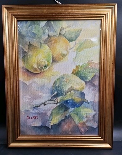 Acquerello carta limoni - acquerello, carta.