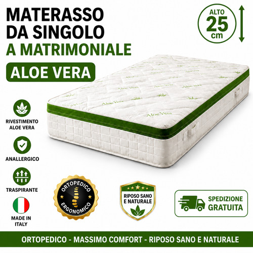 Materasso aloe vera - vera, ortopedico