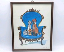 QUADRO WALT DISNEY-GLI ARISTOGATTI-CLUB TOPOLINO-ANNI 70'-POSTER STAMPA-VINTAGE