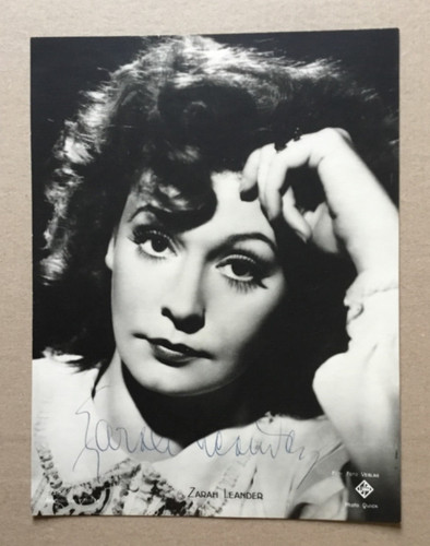Zarah leander autografo - zarah,