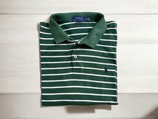 Polo uomo originale Ralph Lauren polo TG classica XL a righe verde petto 50"