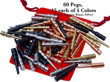 Picchetti Cribbage in Metallo, Amici e Famiglia Set di 60 Picchetti in 4 Colori, Adattabili Foro 1/8"